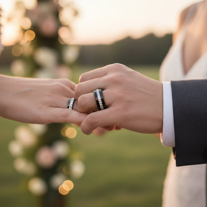 Pipe_Cut_CZ_Stone_Inlay_Black_Tungsten_Carbide_Ring