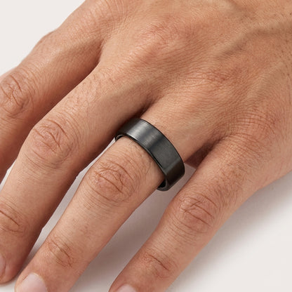 Pipe Cut Tungsten Wedding Band