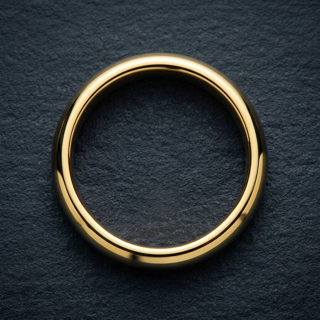The Slim Gold™ – Polished Gold Tungsten Ring (2mm)