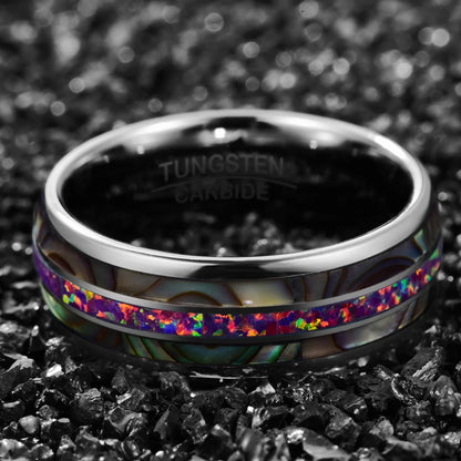 Purple Color Opel Tungsten Steel Ring