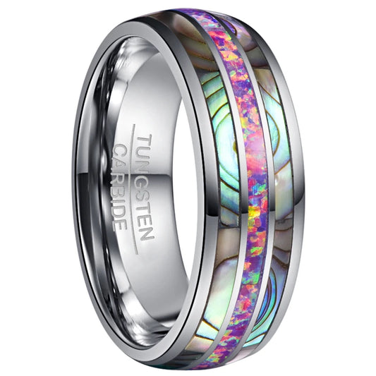 Purple Color Opel Tungsten Steel Ring