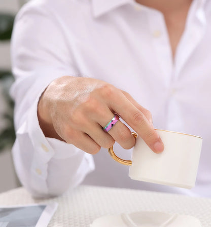 Rainbow Tungsten Ring