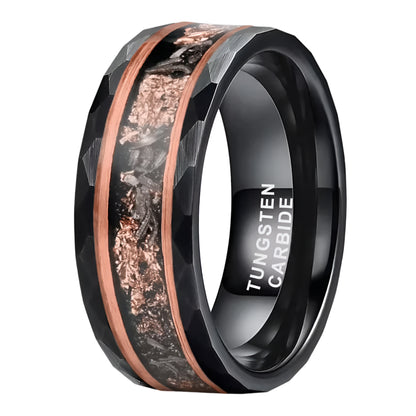 Real Meteorite Tungsten Ring