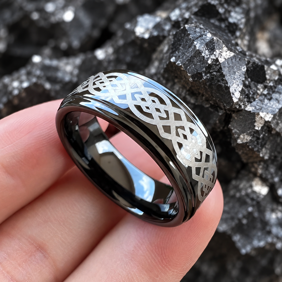 Tungsten Carbide Celtic Wedding Ring