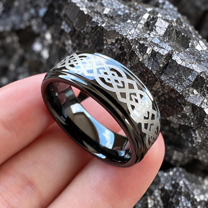 Tungsten Carbide Celtic Wedding Ring