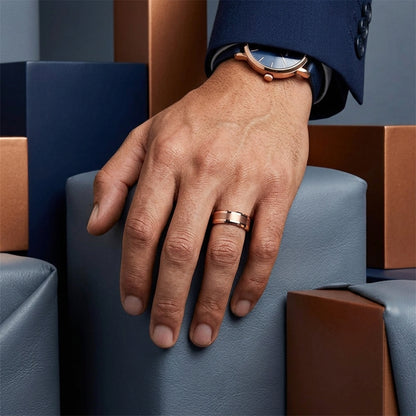 Rose Gold Plated Tungsten Ring
