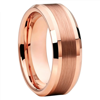 Rose Gold Plated Tungsten Ring