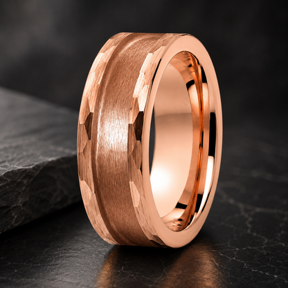 Rose Gold tungsten ring blank