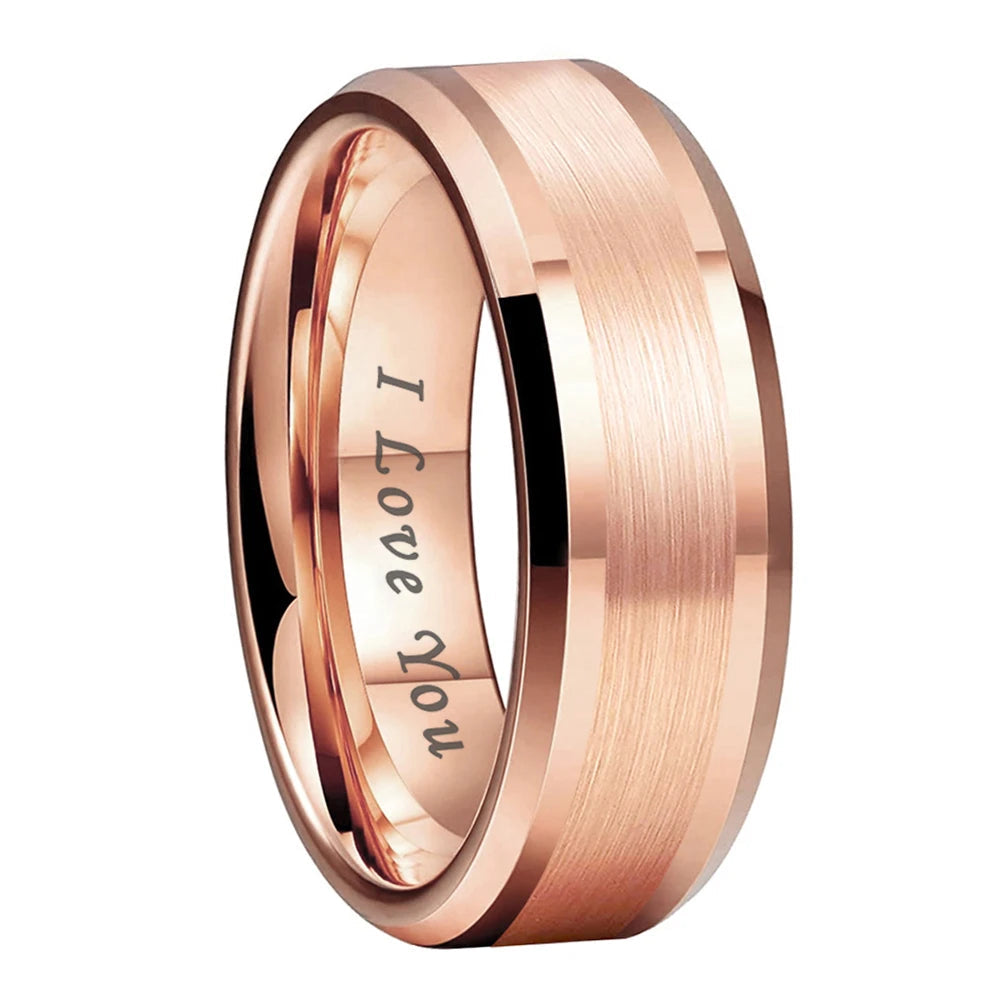 Rose gold i love you ring
