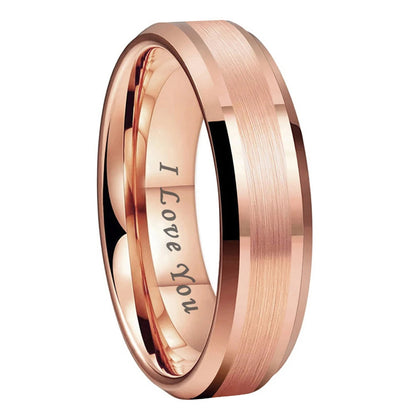 Rose gold i love you ring