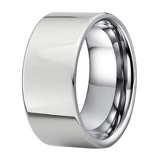 10mm Men Tungsten Ring Shiny Flat Finish