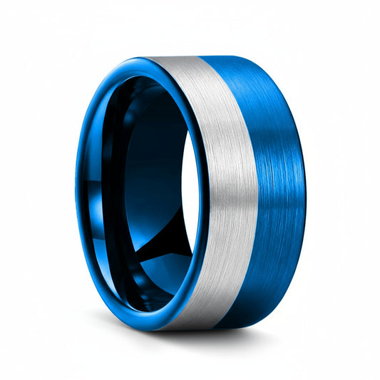 Blue 12MM Tungsten Men’s Ring