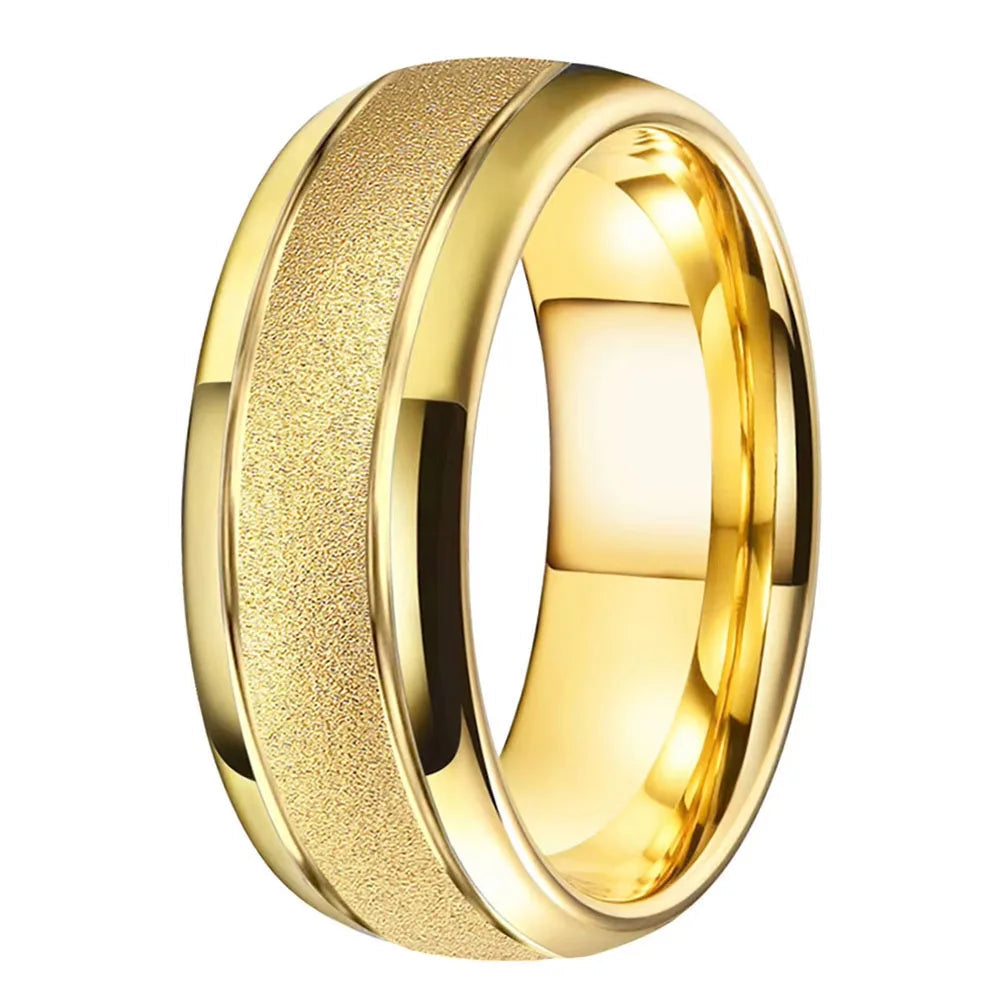Sandblasted Tungsten Ring