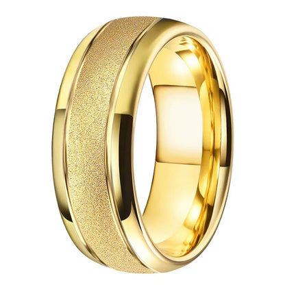 Sandblasted Tungsten Ring