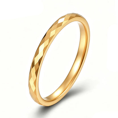 2mm Faceted Tungsten Stacking Ring