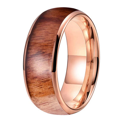 Koa Wood Tungsten Ring
