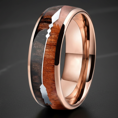 Sandalwood_Meteorite_Arrow_Inlay_Tungsten_Wedding_Band