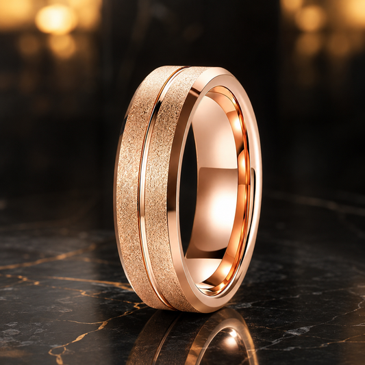 Sandblasted Tungsten Ring for Men and Women
