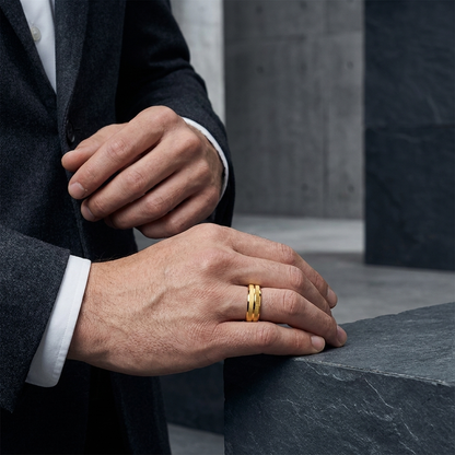 Sandblasted Tungsten Ring for men