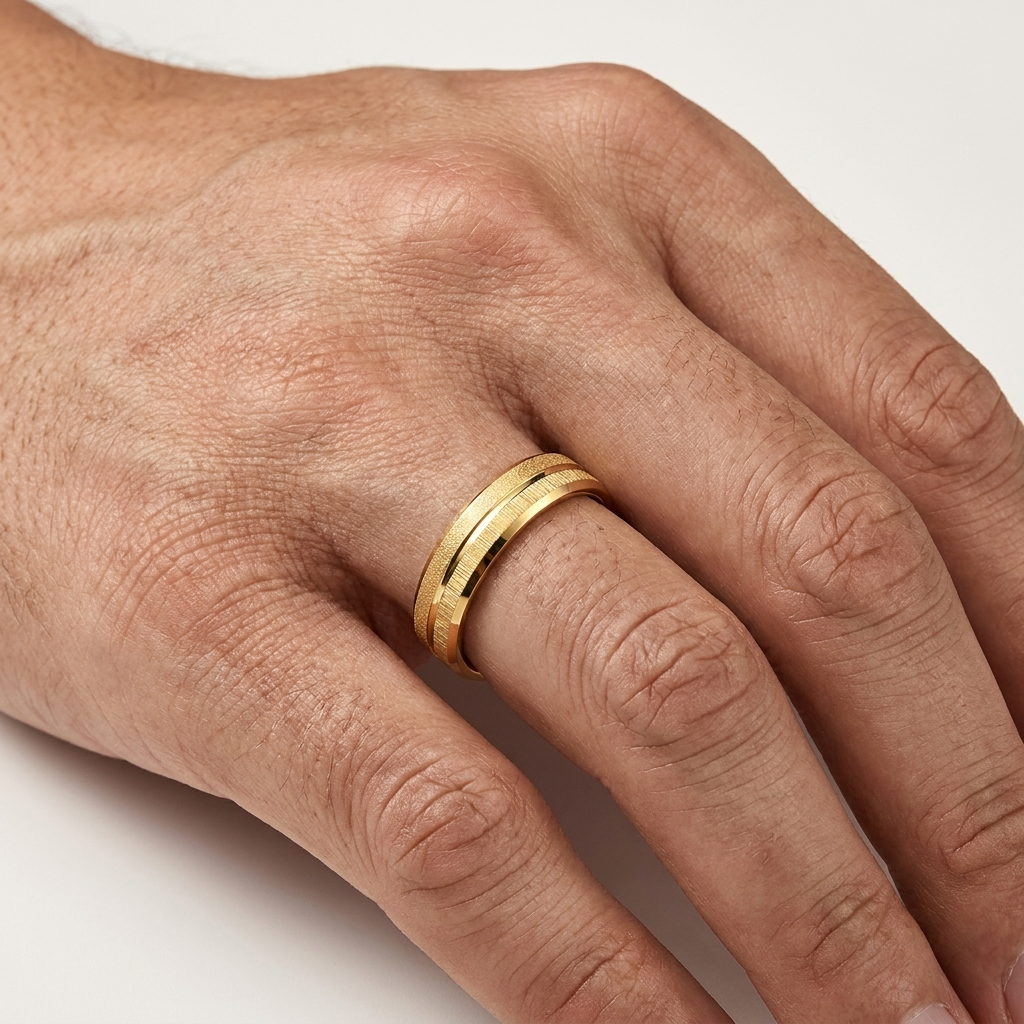 Sandblasted Tungsten Ring for men