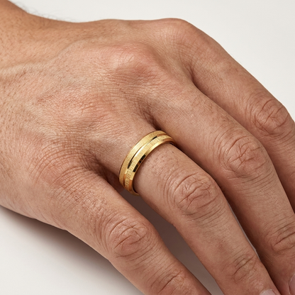 Sandblasted Tungsten Ring for men