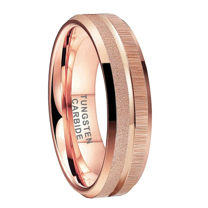 Sandblasted Tungsten Ring