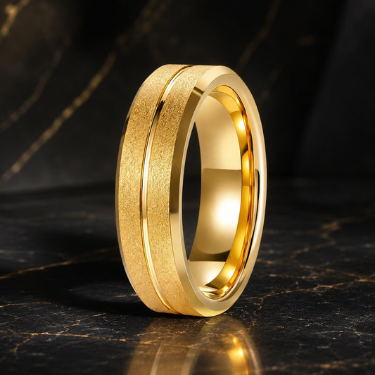 Sandblasted Tungsten Ring for Men and Women