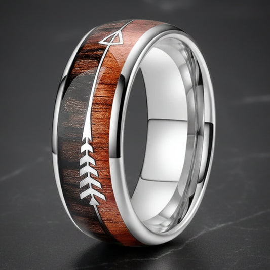 Mens Tungsten Wood Ring