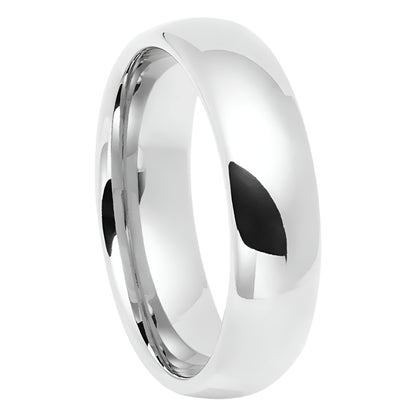 White Tungsten Wedding Ring