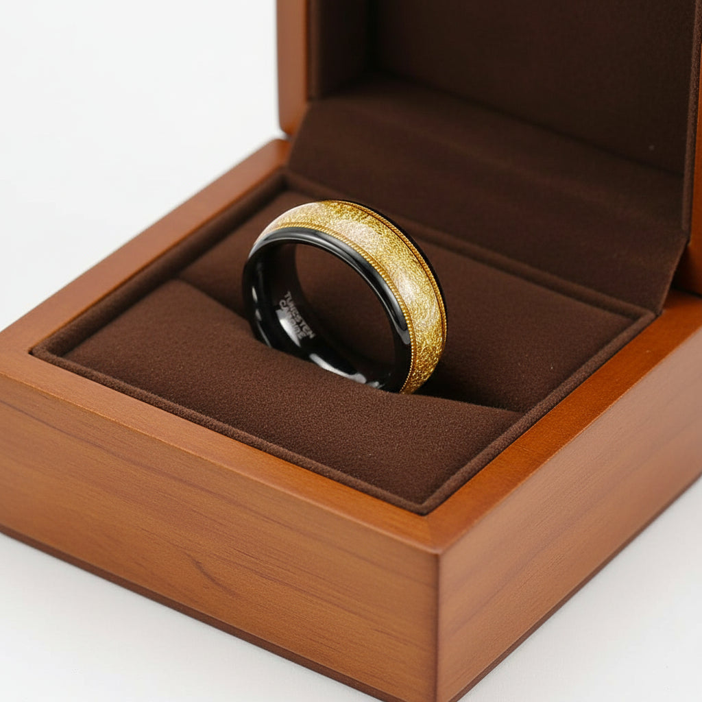 Tungsten Guitar String Ring
