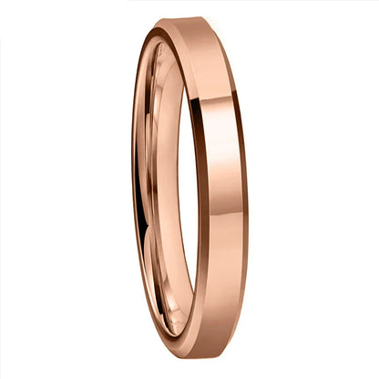4mm Beveled Polished Tungsten Carbide Ring
