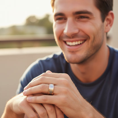 Shiny Double Groove Tungsten Wedding Ring