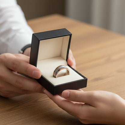 Shiny Double Groove Tungsten Wedding Ring