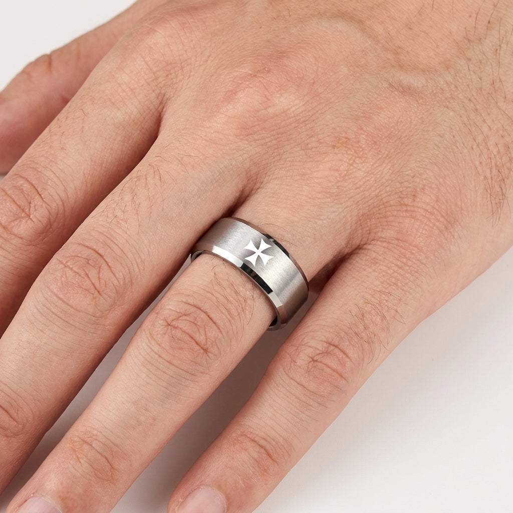 Silver_Tungsten_Cross_Ring