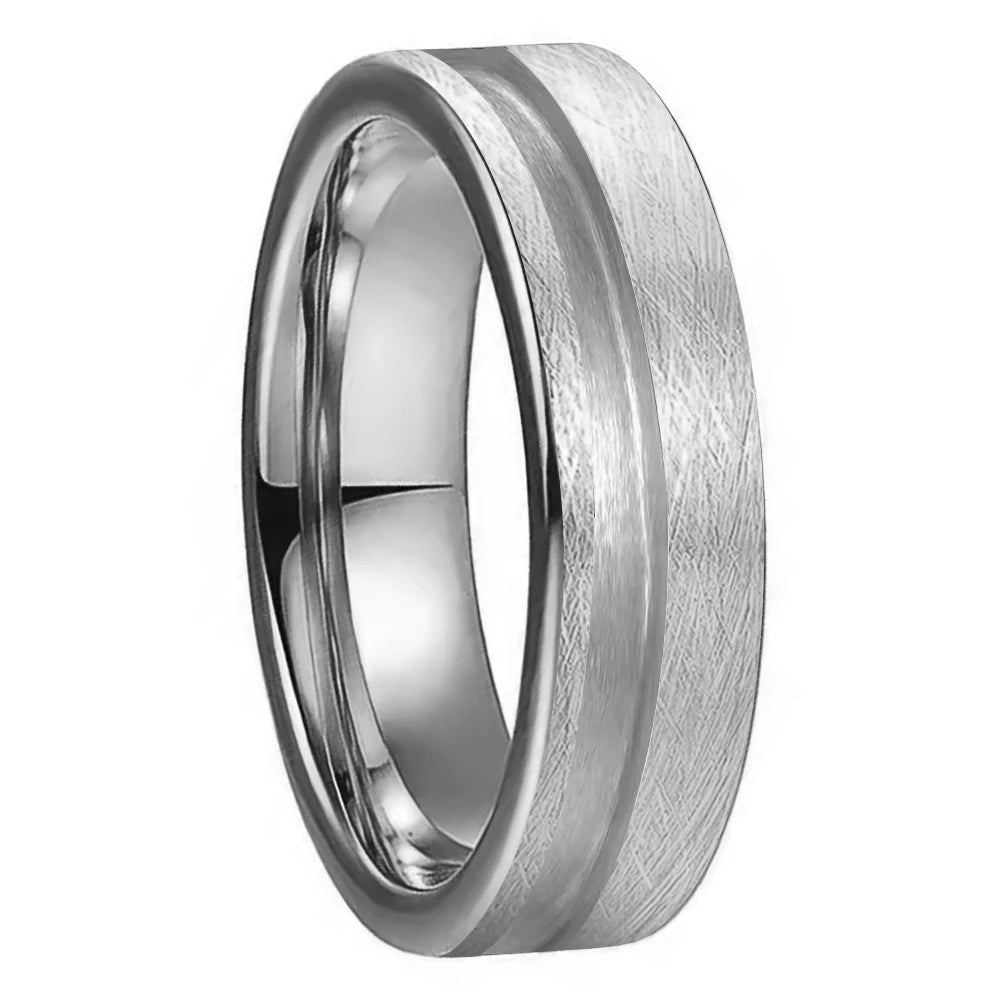 Silver Tungsten Ring Blank