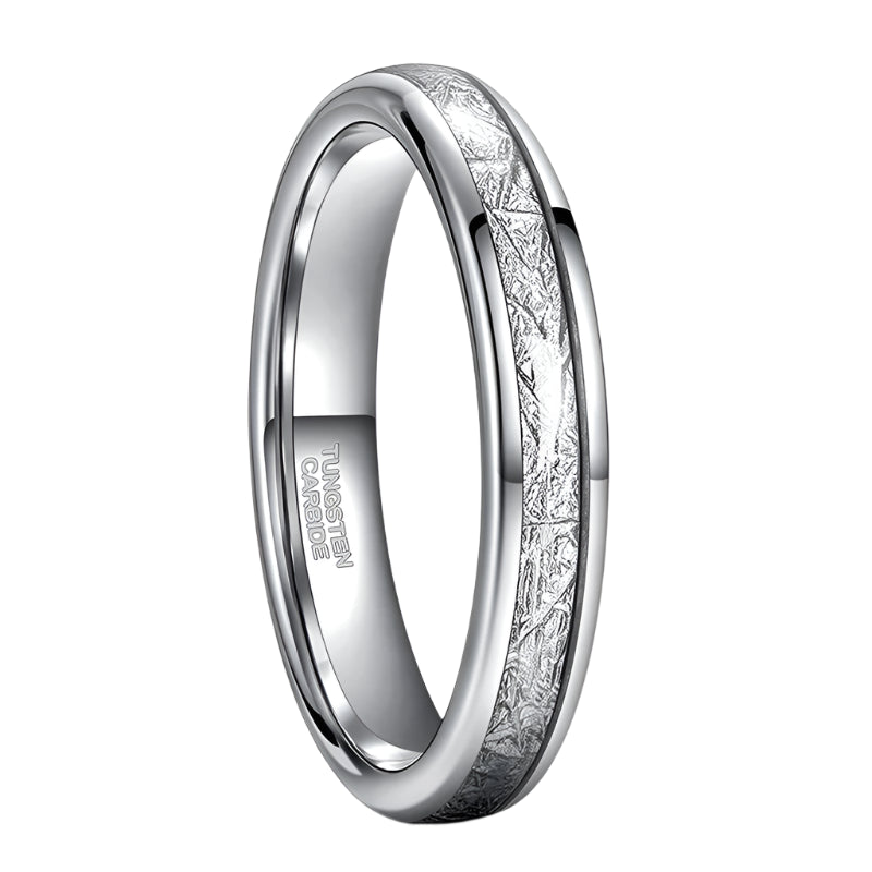 Silver Tungsten Engagement Ring