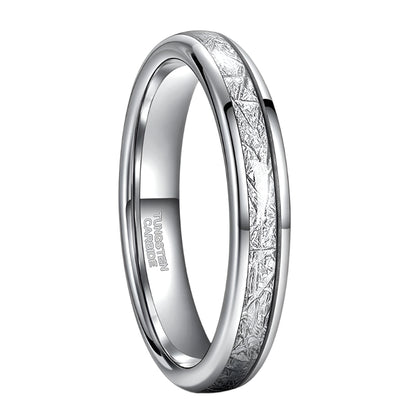 Silver Tungsten Engagement Ring