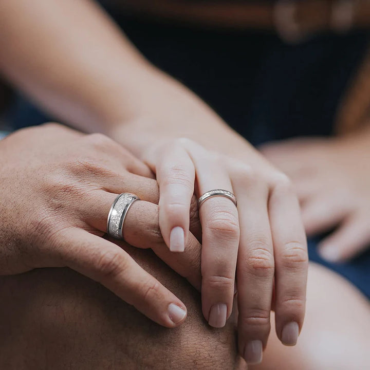 Silver Tungsten Carbide Ring