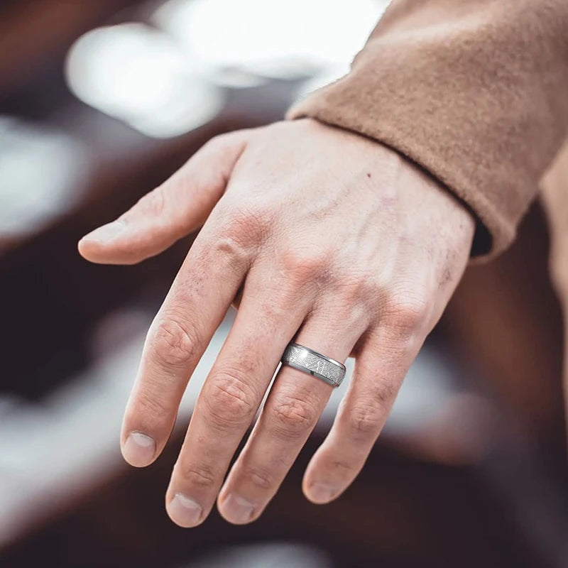 Silver Tungsten Carbide Ring