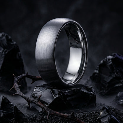 Silver Tungsten Promise Ring
