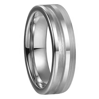 Silver Tungsten Ring Blank