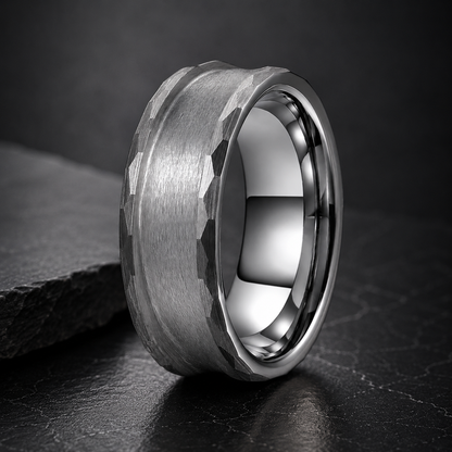 Silver Tungsten Ring Blank