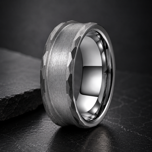 Silver Tungsten Ring Blank