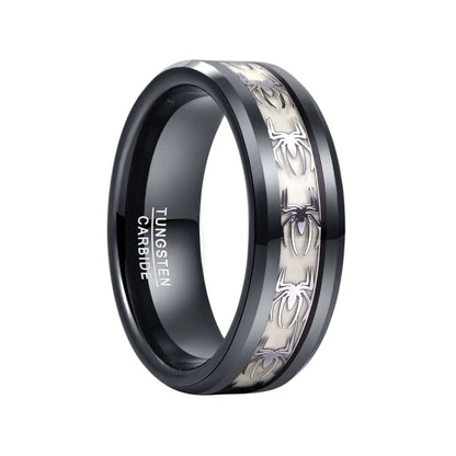 Spider Pattern Men's Tungsten Ring