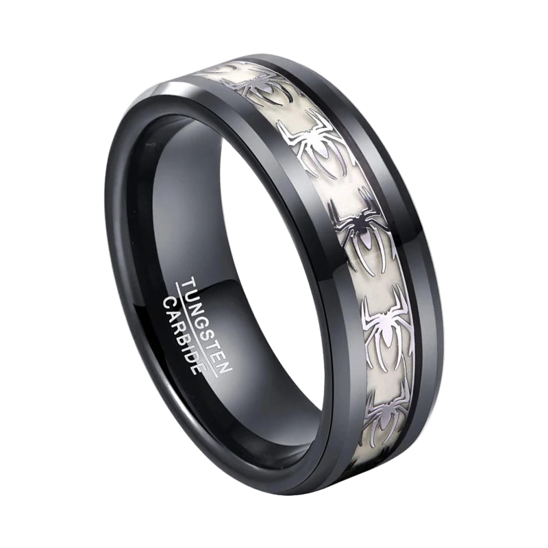 Spider Pattern Men's Tungsten Ring