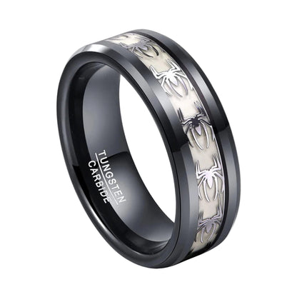 Spider Pattern Men's Tungsten Ring