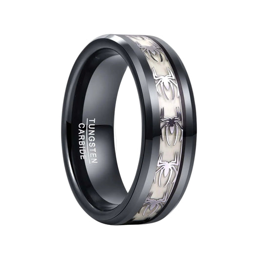 Spider Pattern Men's Tungsten Ring