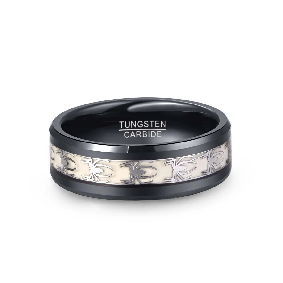 Spider Pattern Men's Tungsten Ring
