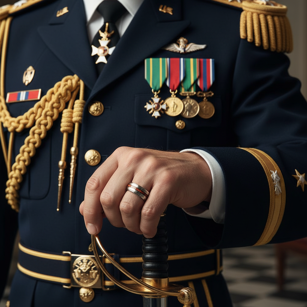 Stepped Wood Inlay Tungsten Wedding Band - RealTungsten