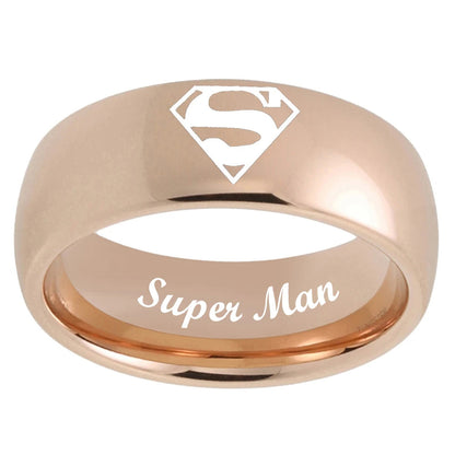 Superman Engraved Tungsten Wedding Band